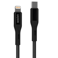 کابل کنفی تبدیل USB-C به لایتنینگ گرین مدل Braided طول 1.2 متر-small-image