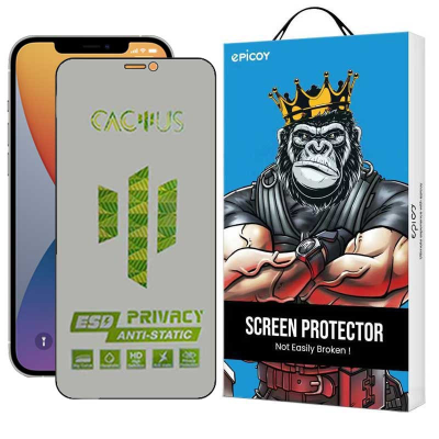  محافظ صفحه نمایش حریم شخصی اپیکوی مدل Cactus-ESD-Privacy مناسب برای گوشی موبایل اپل iPhone 12 Pro / 12