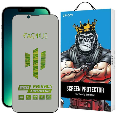 محافظ صفحه نمایش حریم شخصی اپیکوی مدل Cactus-ESD-Privacy مناسب برای گوشی موبایل اپل iPhone 14 / 13 Pro / 13