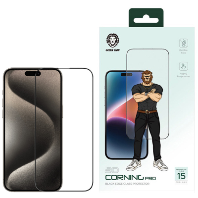 محافظ صفحه نمایش گرین لاین مدل 3D-Corning Pro مناسب برای گوشی موبایل اپل iPhone 15 Pro Max