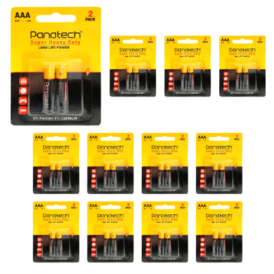 باتری نیم قلمی پاناتک مدل  Super Heavy Duty R 03 بسته 24 عددی