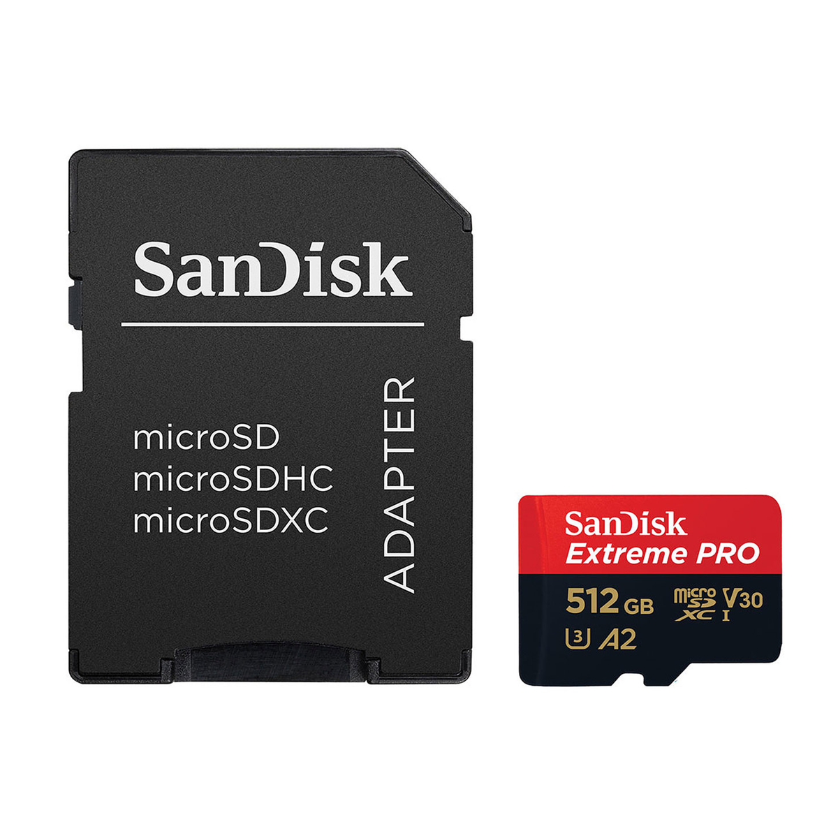 کارت حافظه microSDXC سن دیسک مدل Extreme PRO کلاس A2 استاندارد UHS-I U3 سرعت 200MBs ظرفیت 512 گیگابایت به همراه آداپتور-small-image