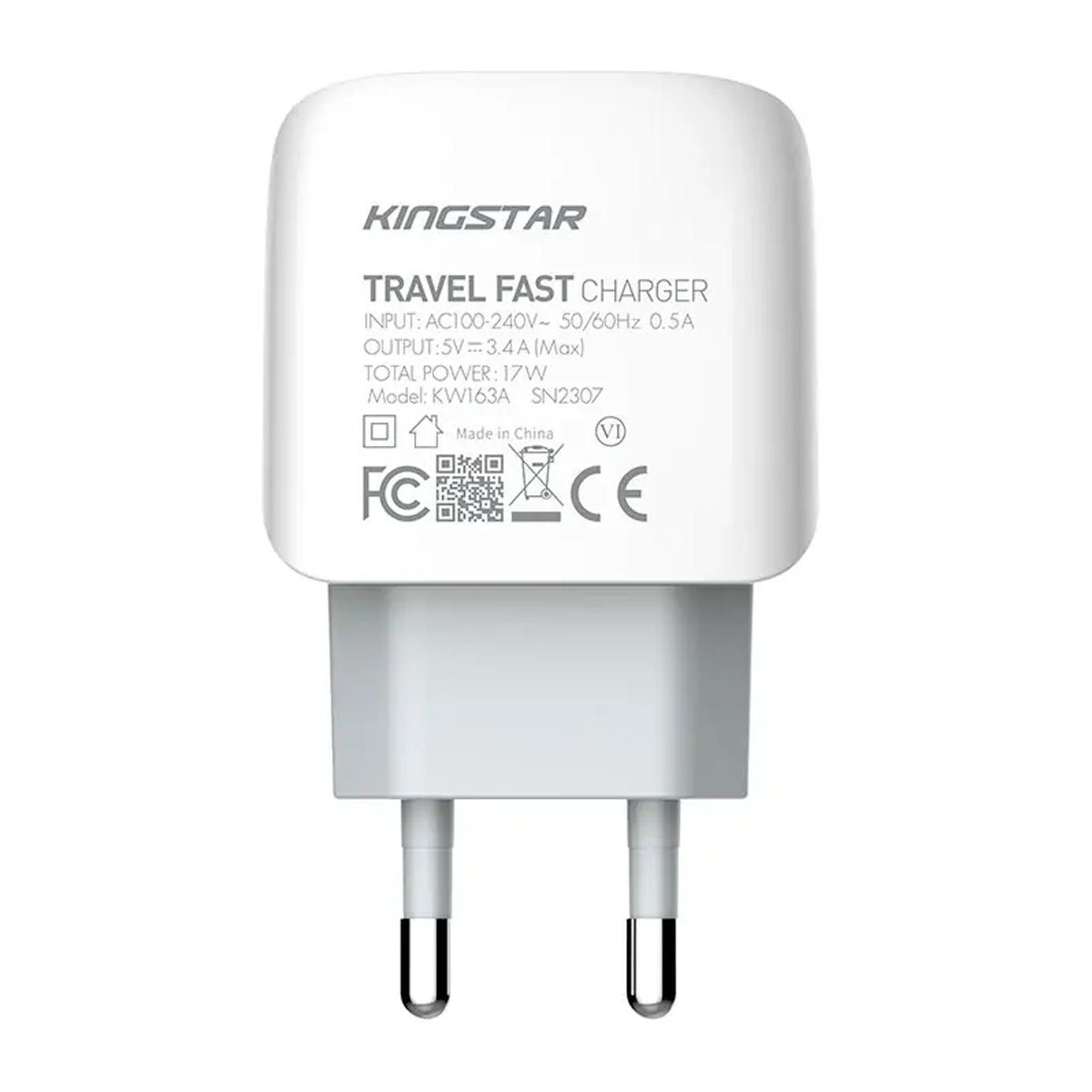 شارژر دیواری کینگ استار مدل KW163A توان 17 وات-small-image