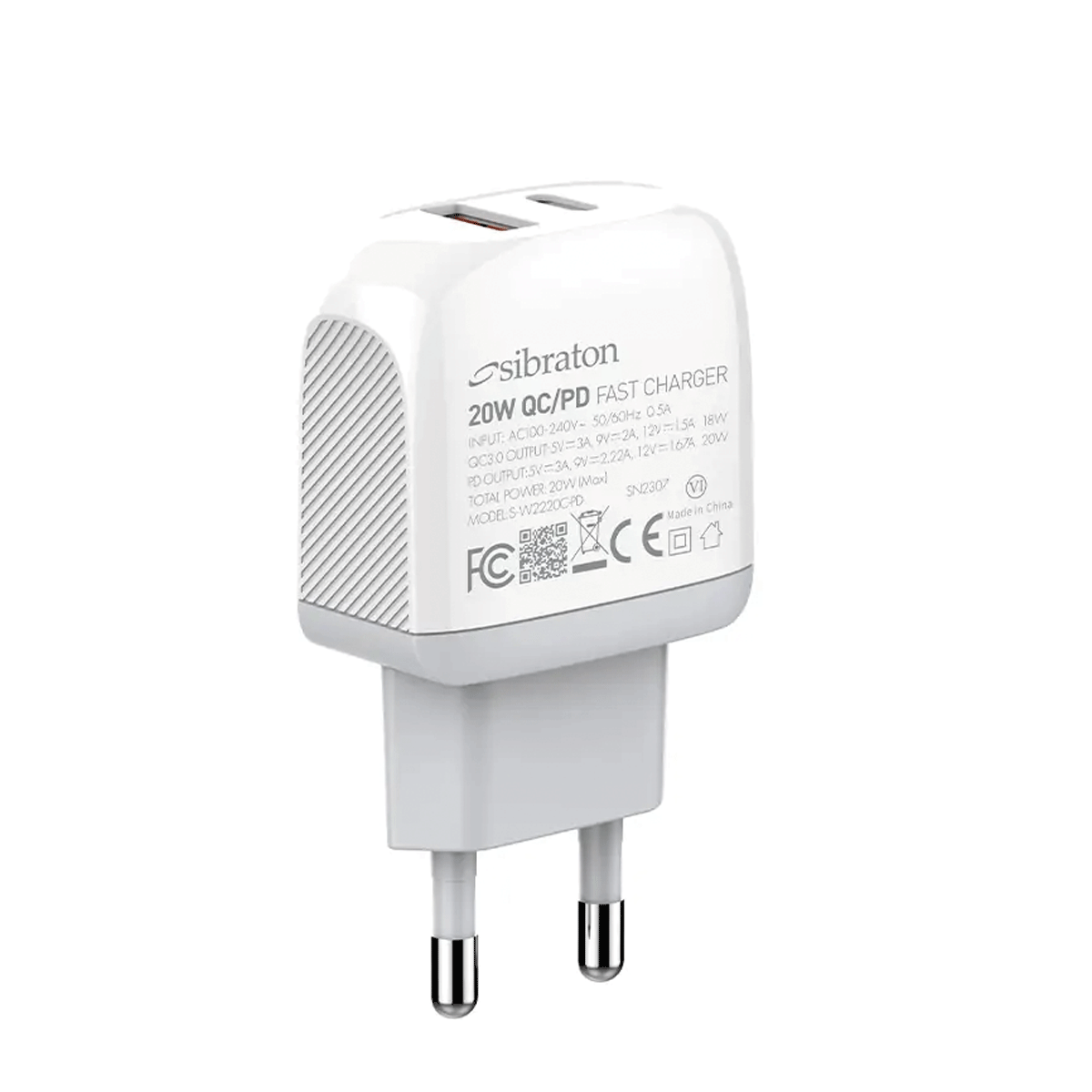 شارژر دیواری سیبراتون مدل S-W2220C-PD توان 20 وات-small-image