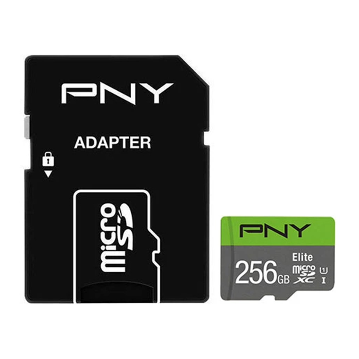 کارت حافظه microSDXC پی ان وای مدل Elite کلاس 10 استاندارد UHS-I سرعت 100MBps ظرفیت 256 گیگابایت به همراه آداپتور SD-small-image