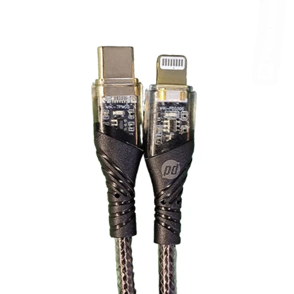 کابل تبدیل تایپ سی به لایتنینگ پودر مدل PD-26 طول 1.2 متر-small-image