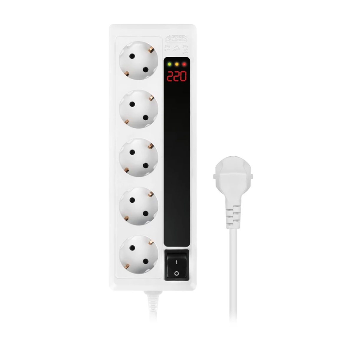 چند راهی برق و محافظ ولتاژ گرین مدل GLP105D-small-image