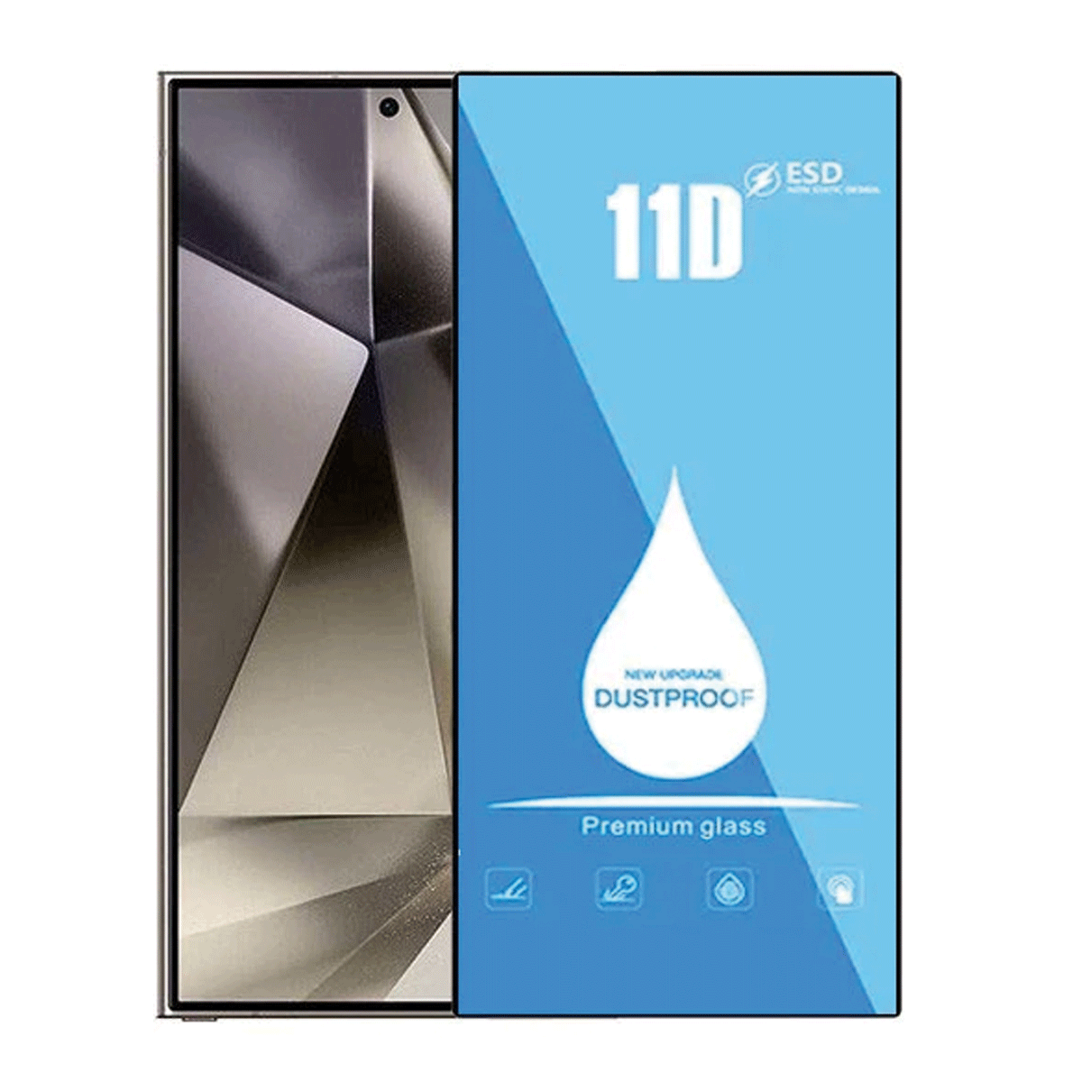 گلس گوشی سامسونگ Galaxy S24 Ultra مدل 11D Blue ESD-small-image