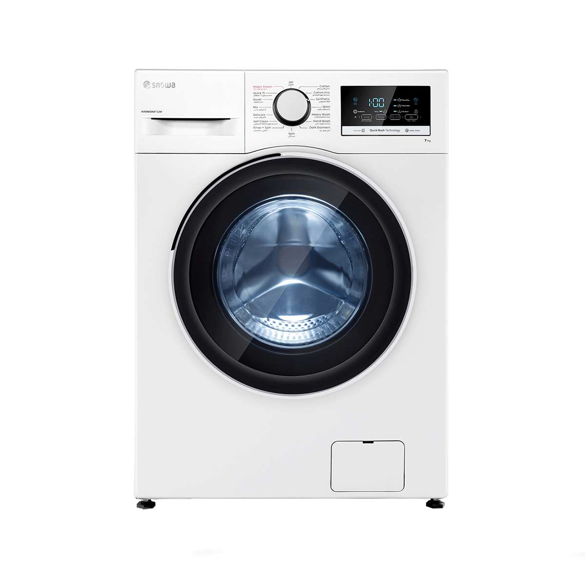 ماشین لباسشویی اسنوا 7 کیلویی سری هارمونی اسليم مدل SWM-71W11-small-image