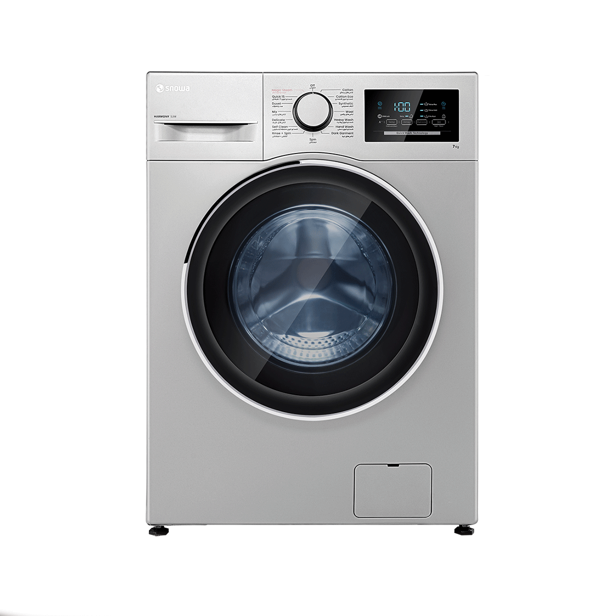 ماشین لباسشویی اسنوا 7 کیلویی سری هارمونی اسليم مدل SWM-71S11-small-image