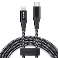 کابل تبدیل USB-C به لایتنینگ اي اِس آر مدل Braided Nylon طول 2 متر-small-image