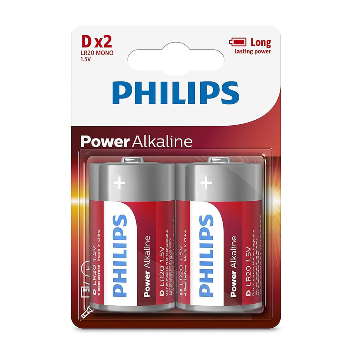 باتری سایز بزرگ فیلیپس مدل Longlife D LR20 بسته 2 عددی-small-image