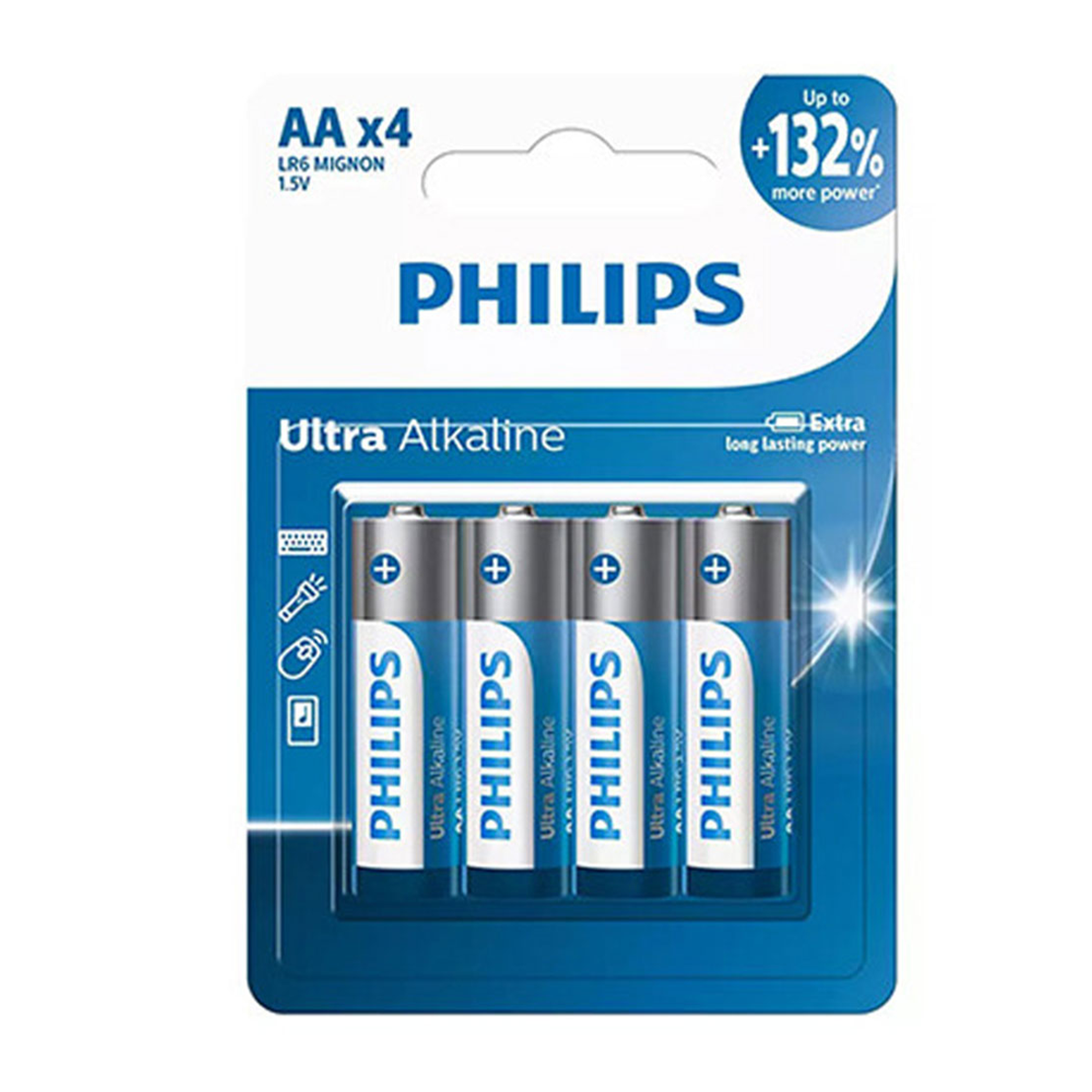 باتری قلمی پاور آلکالاین مدل Ultra Alkaline LR6 بسته 4 عددی-small-image