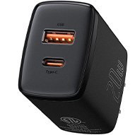  شارژر دیواری دو شاخه چین باسئوس مدل CCXJ-A01 - توان 20 وات-small-image