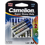 باتری قلمی کملیون مدل Super Heavy Duty بسته 6 عددی-small-image