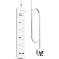 چند راهی برق انکر مدل 6IN1 USB Power Strip A9141 (دارای 2 پورت USB)-small-image