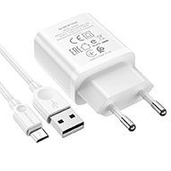  شارژر دیواری بوروفون مدل BA52A به همراه کابل میکرو یو اس بی-small-image