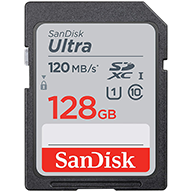 کارت حافظه SD سن دیسک مدل Ultra کلاس 10 استاندارد UHS-I سرعت 120MBps ظرفیت 128 گیگابایت-small-image